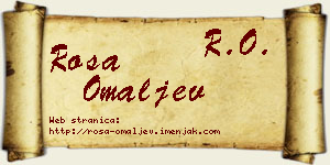 Rosa Omaljev vizit kartica